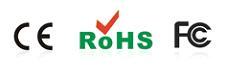 通過均通過FCC,CE,RHOS等質量管理認證